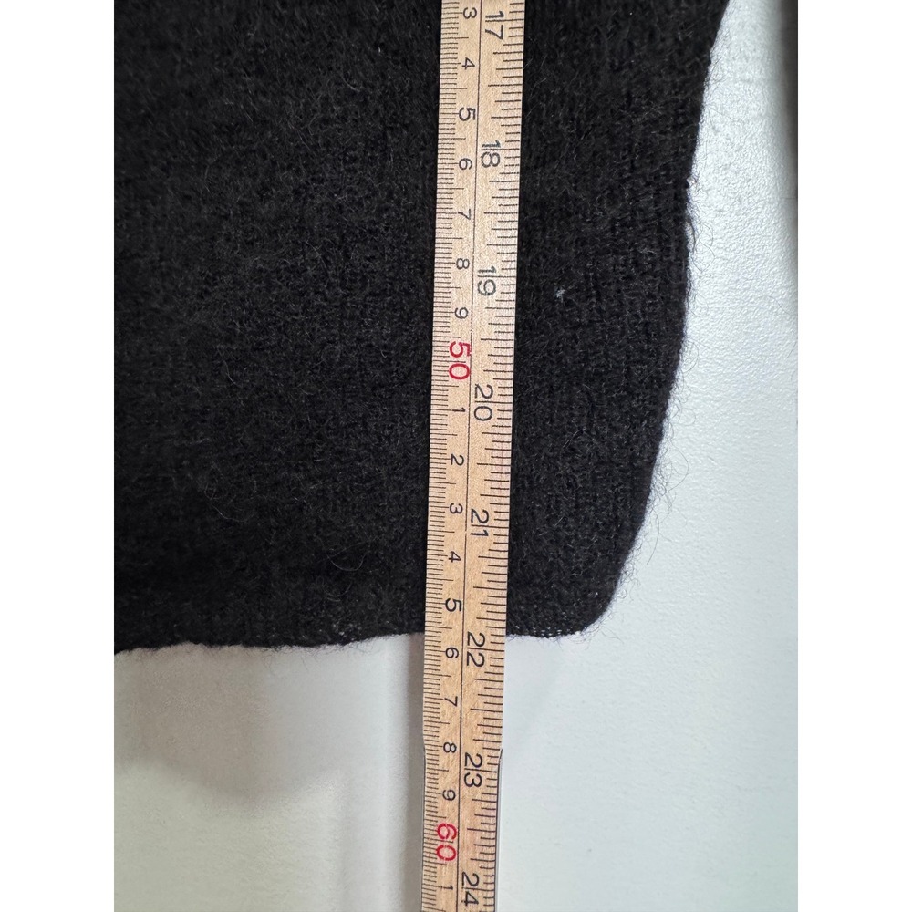 Sezane Barry Black Mohair Alpaca Blend V-Neck Cardigan Sweater  Size XS - Picture 6 of 6